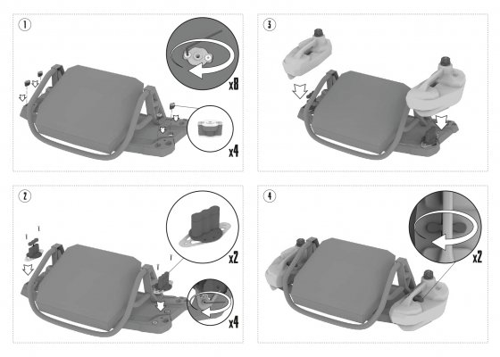 FRONT JERRY CANS FOR CFMOTO CFORCE 1000 MV (MUD VERSION)